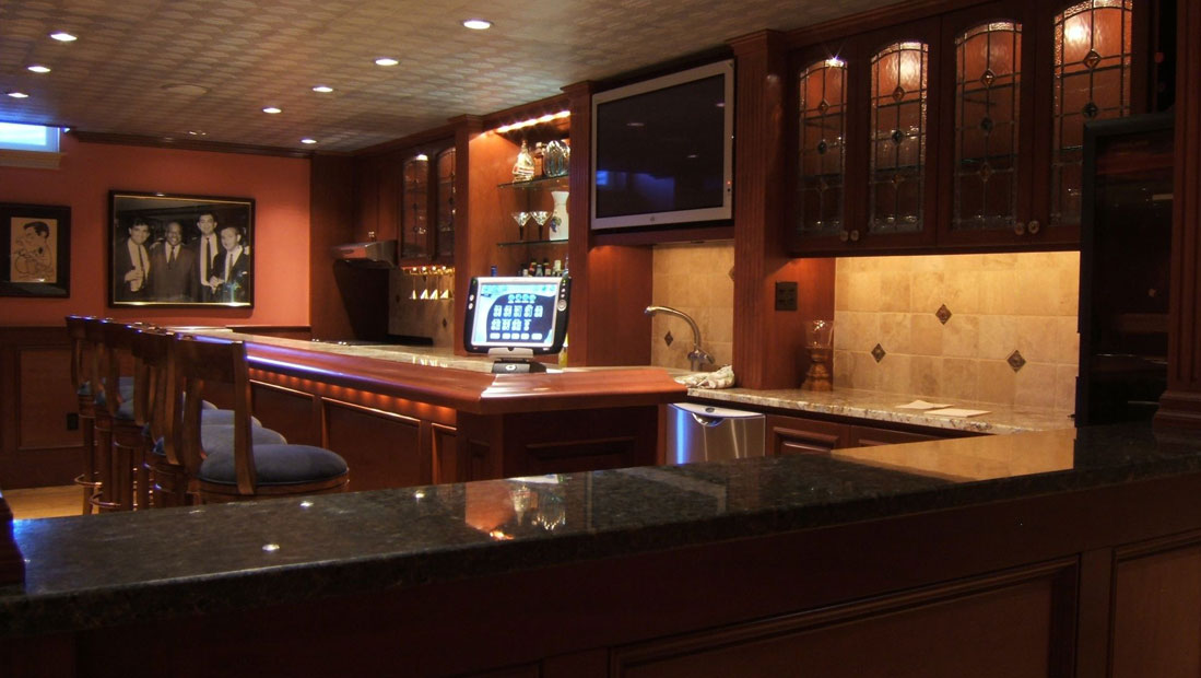 Custom Basement Bar Area