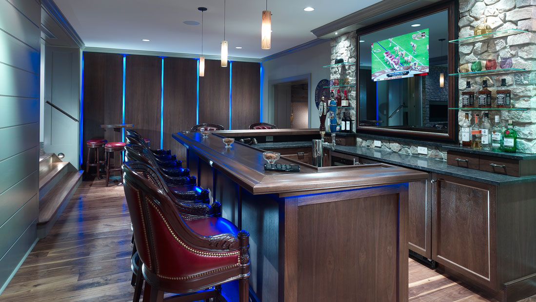 Home Bar Entertainment Area